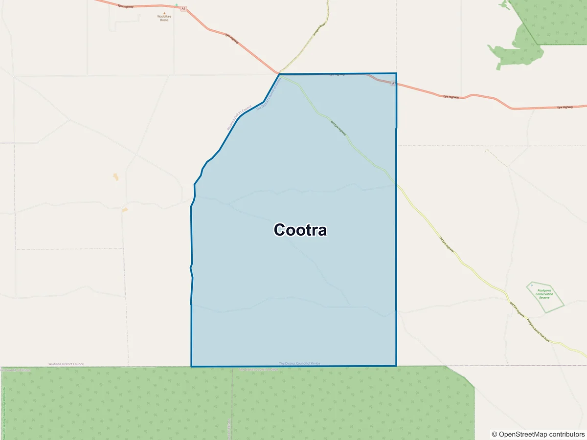 Map of Cootra, SA, Australia