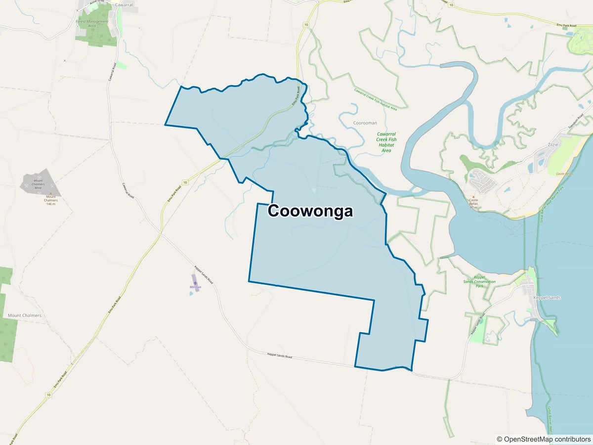 Map of Coowonga, QLD, Australia