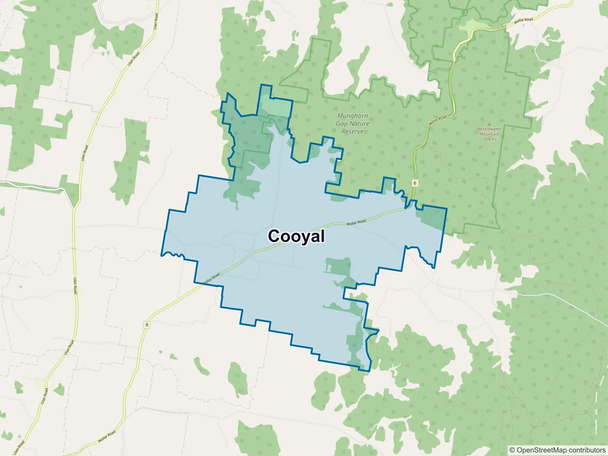 Map of Cooyal, NSW, Australia
