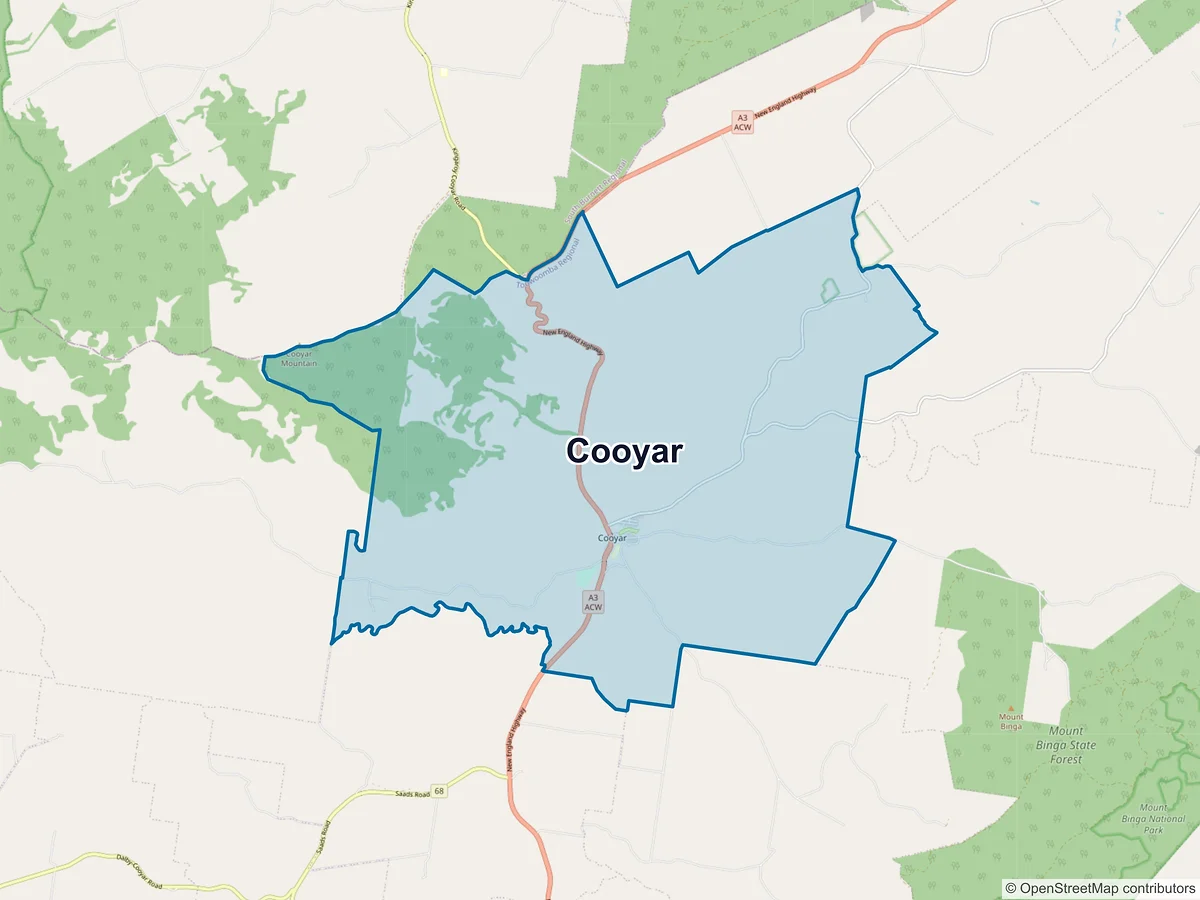 Map of Cooyar, QLD, Australia