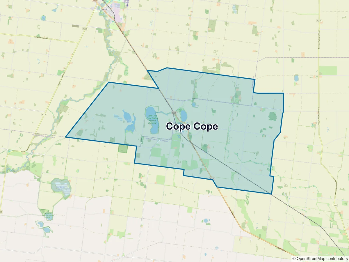 Map of Cope Cope, VIC, Australia