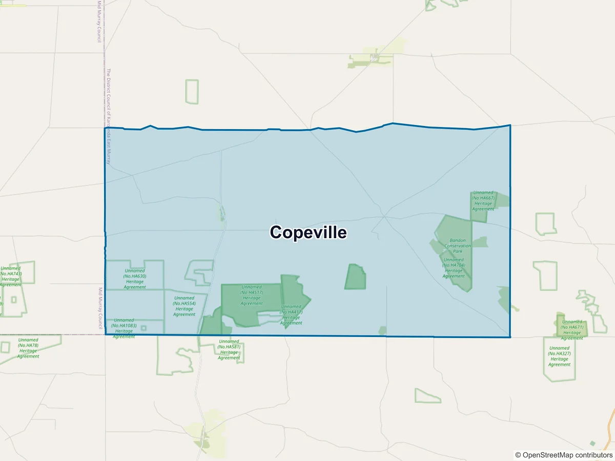 Map of Copeville, SA, Australia