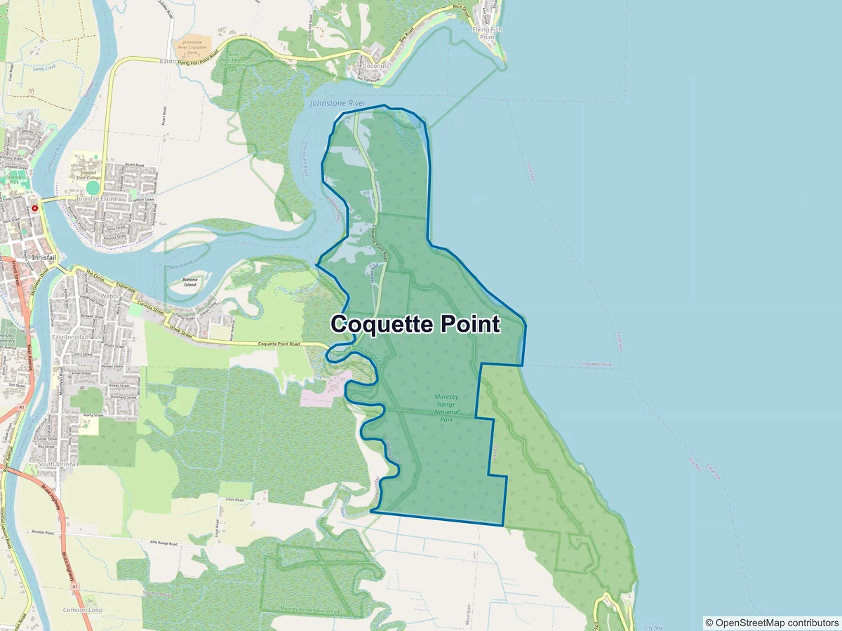 Map of Coquette Point, QLD, Australia