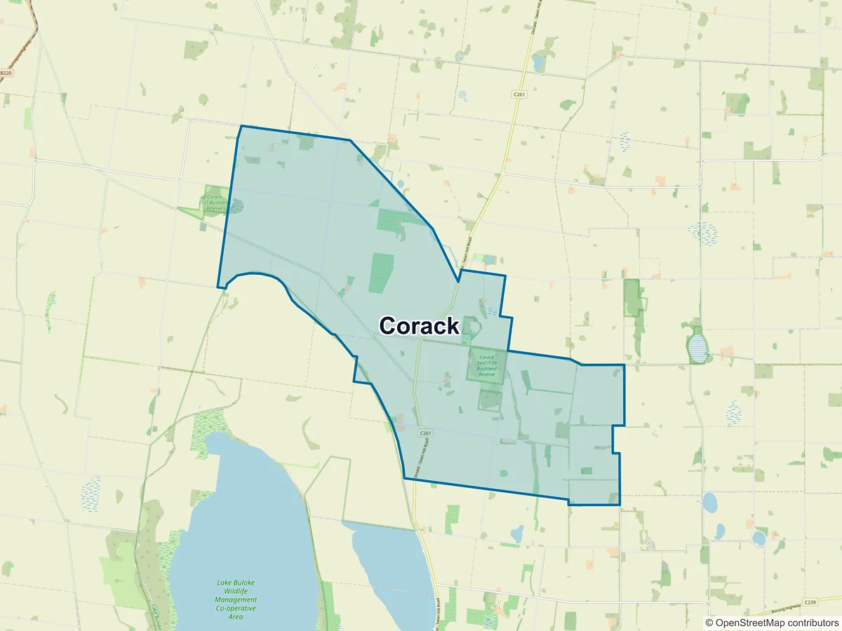 Map of Corack, VIC, Australia