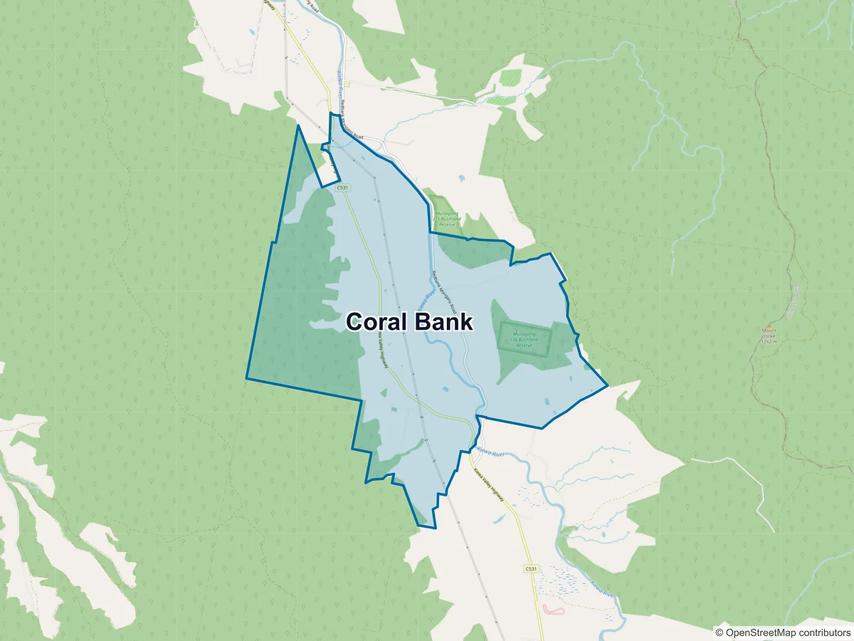 Map of Coral Bank, VIC, Australia