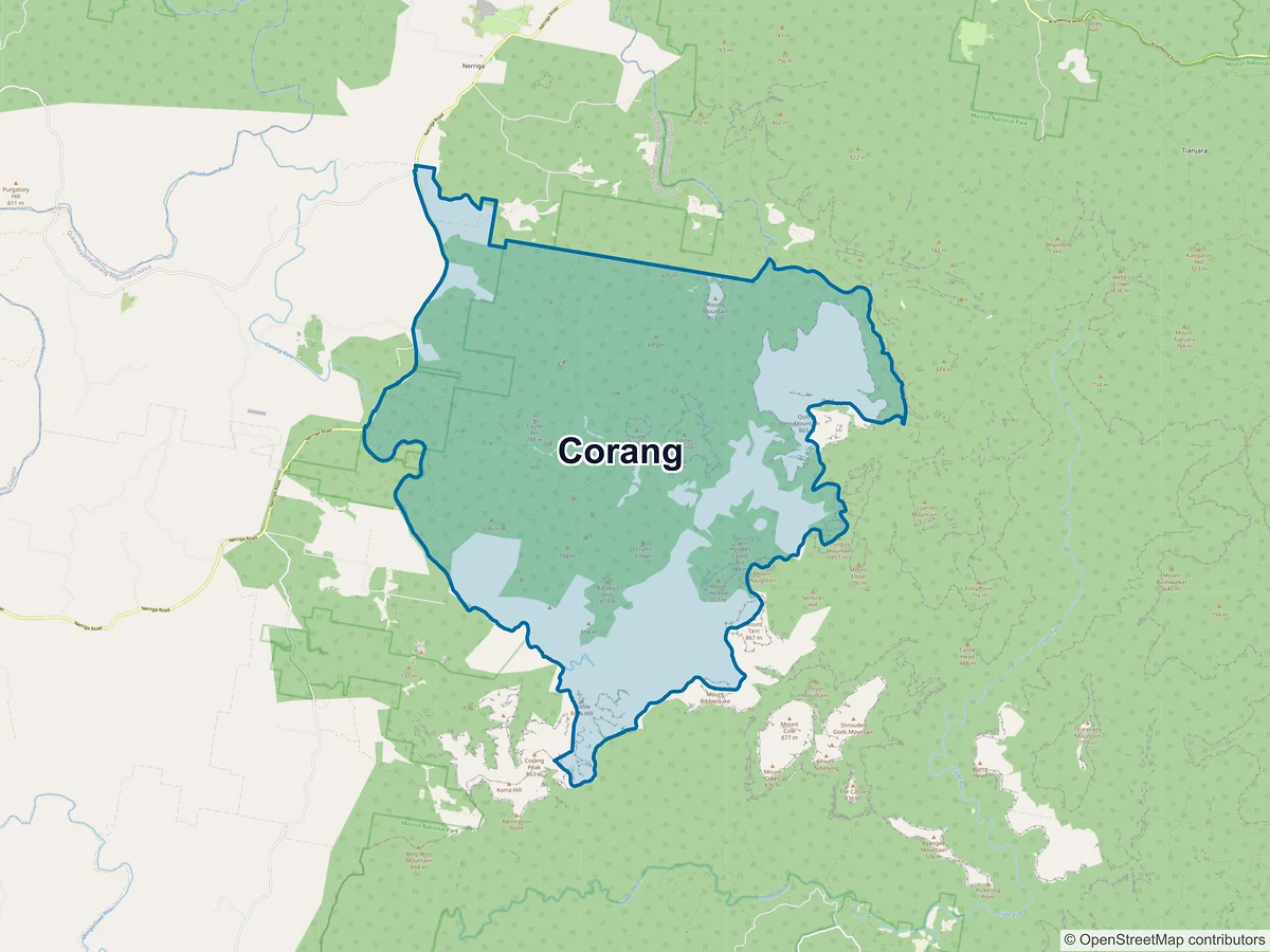 Map of Corang, NSW, Australia