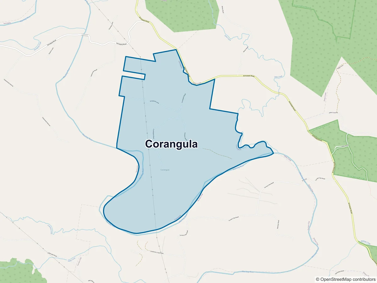 Map of Corangula, NSW, Australia