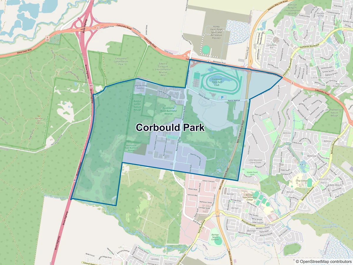 Map of Corbould Park, QLD, Australia