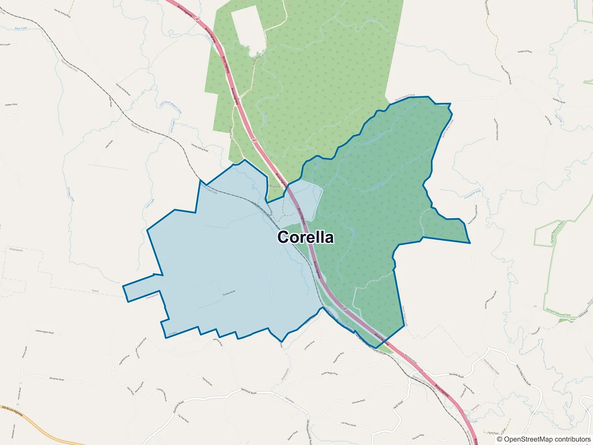 Map of Corella, QLD, Australia