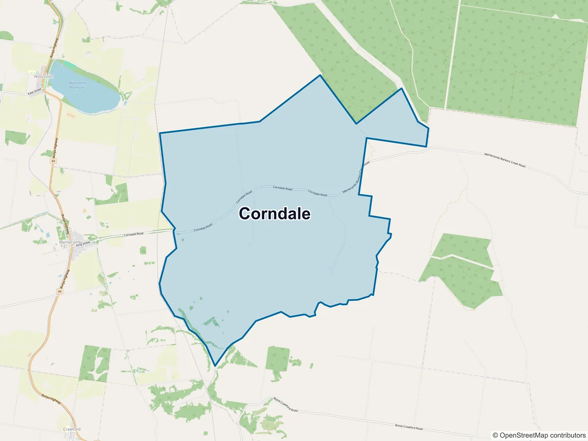 Map of Corndale, QLD, Australia
