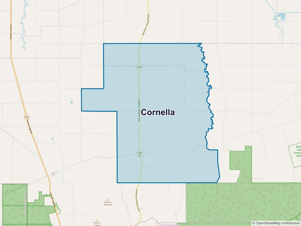 Map of Cornella, VIC, Australia