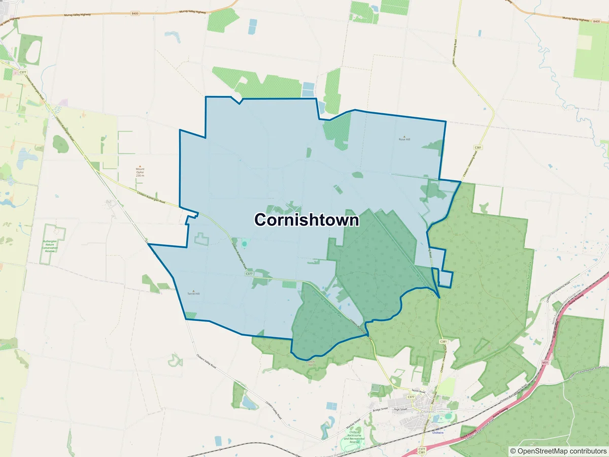 Map of Cornishtown, VIC, Australia