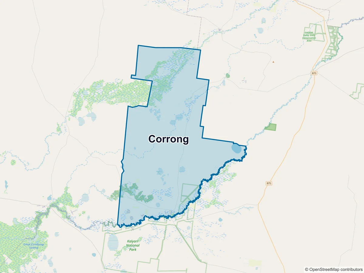 Map of Corrong, NSW, Australia