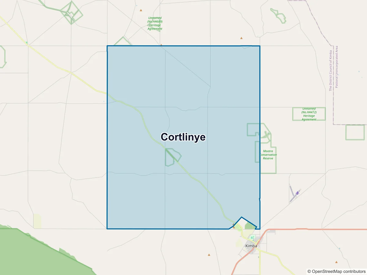Map of Cortlinye, SA, Australia
