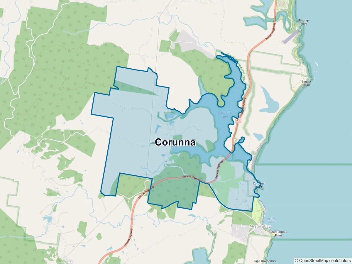 Map of Corunna, NSW, Australia