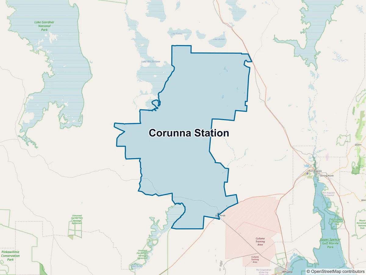 Map of Corunna Station, SA, Australia