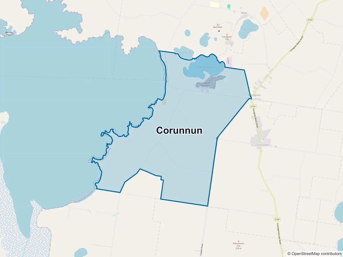 Map of Corunnun, VIC, Australia