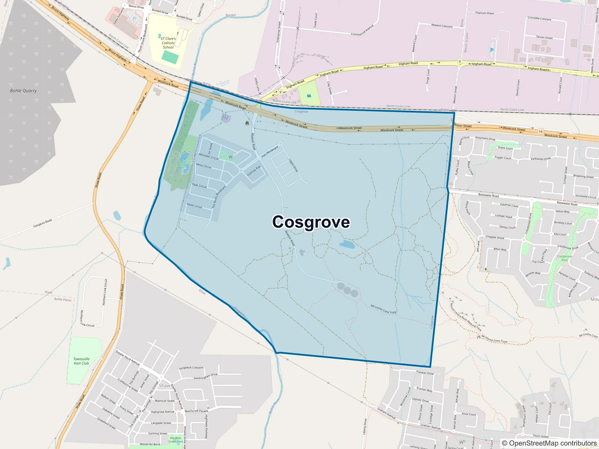 Map of Cosgrove, QLD, Australia