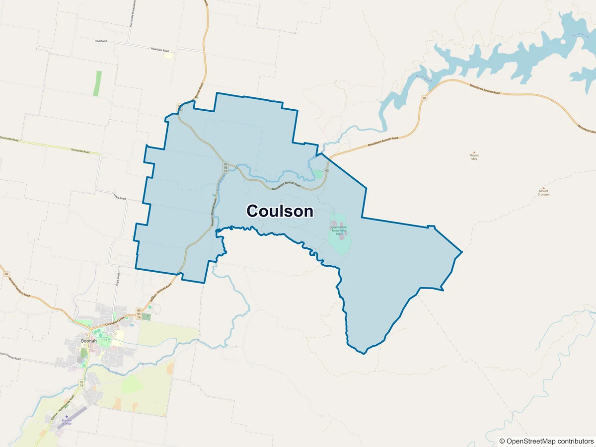 Map of Coulson, QLD, Australia
