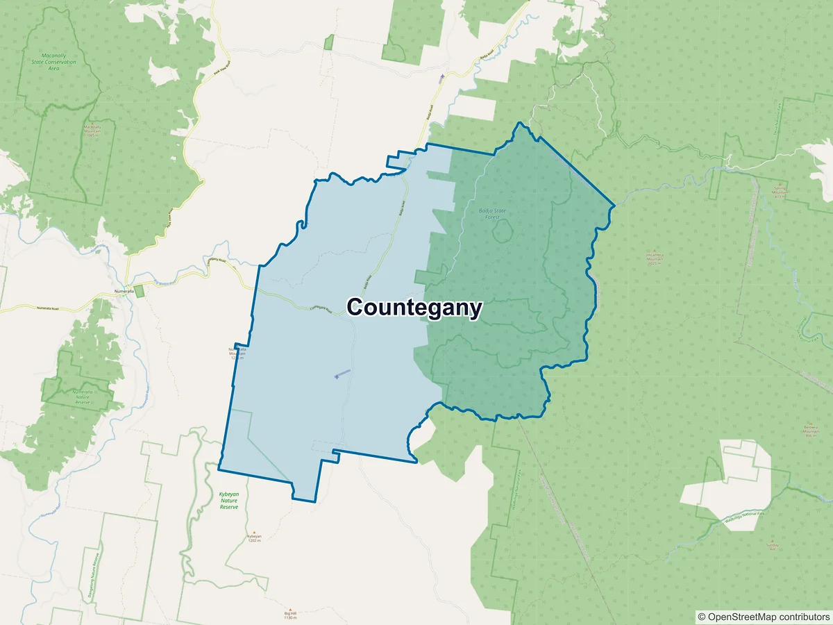 Map of Countegany, NSW, Australia