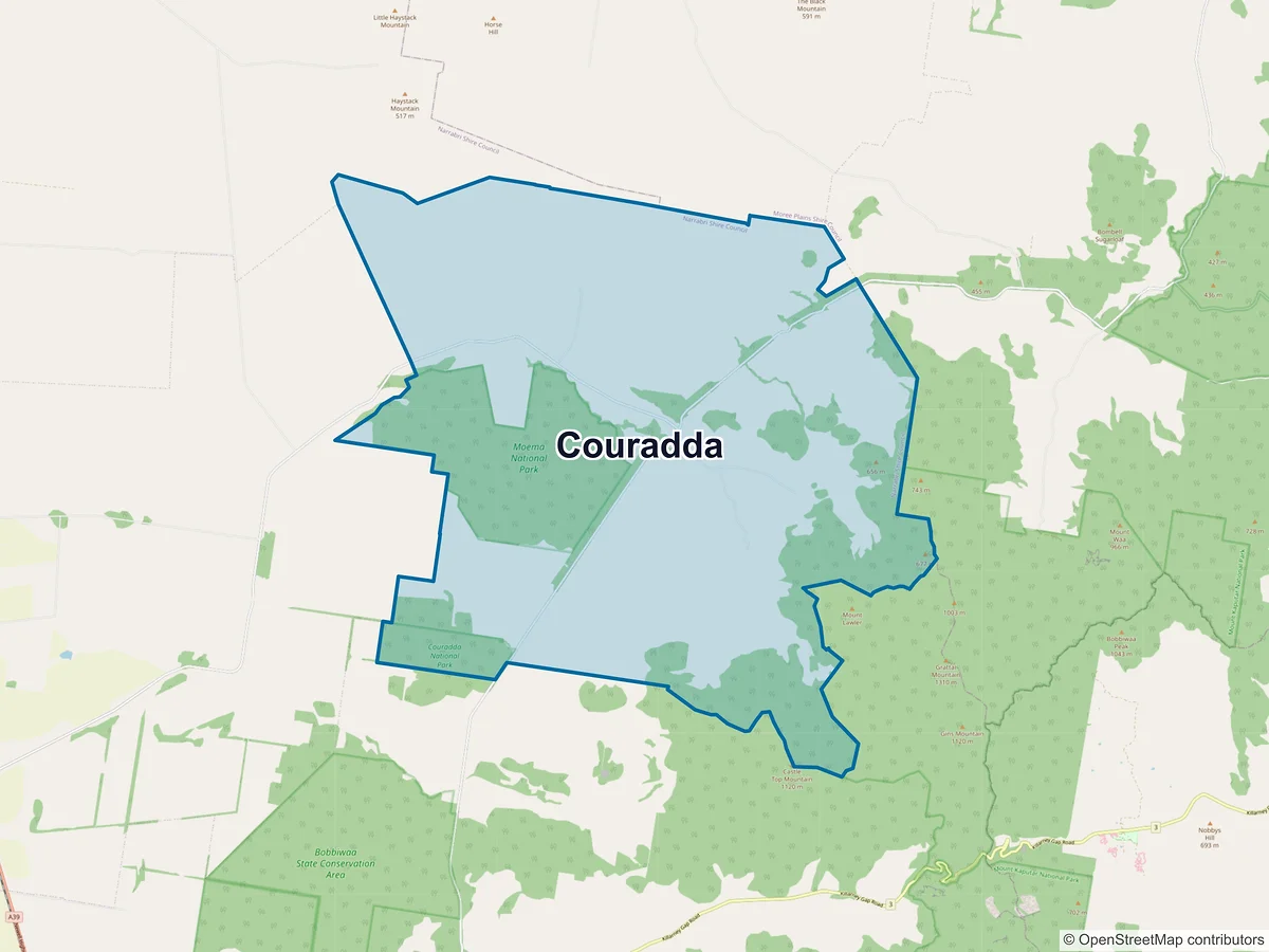 Map of Couradda, NSW, Australia