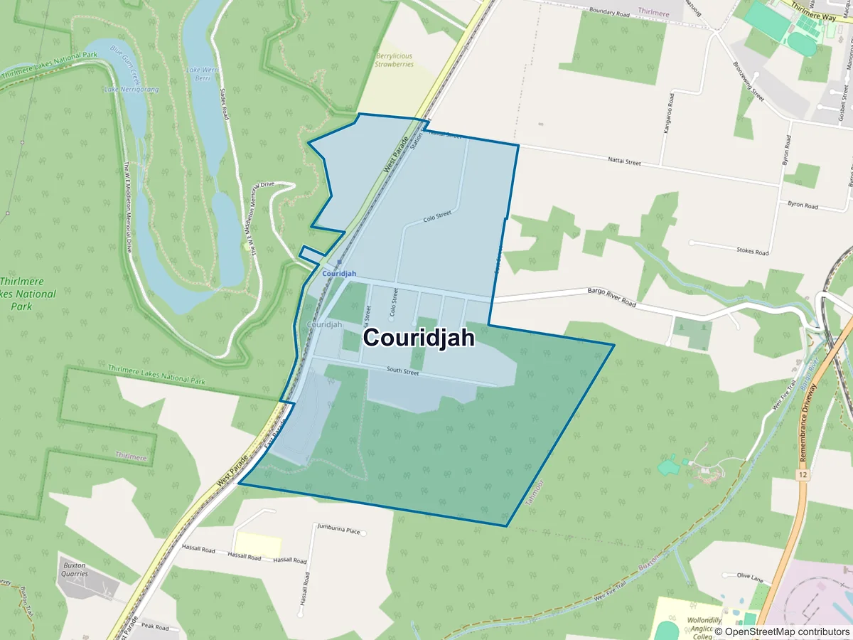 Map of Couridjah, NSW, Australia