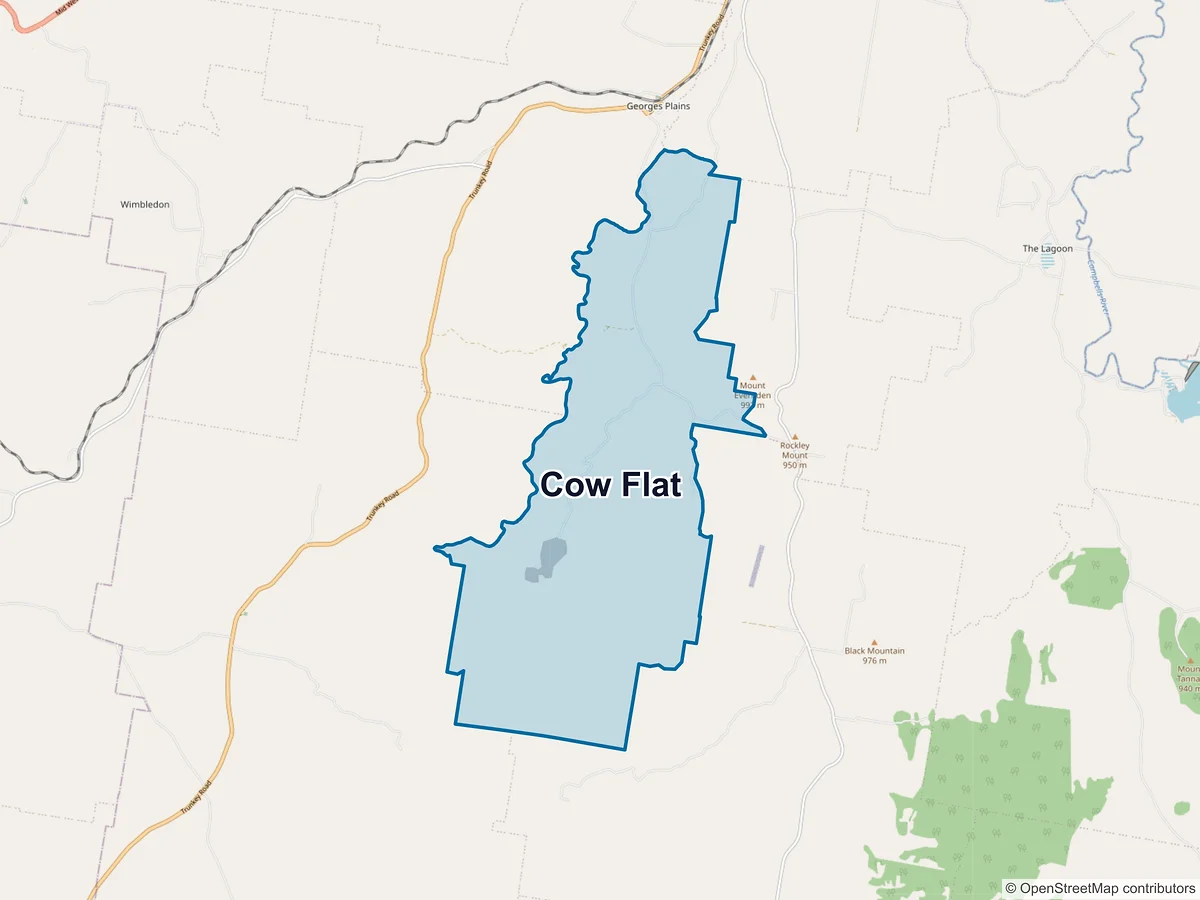 Map of Cow Flat, NSW, Australia