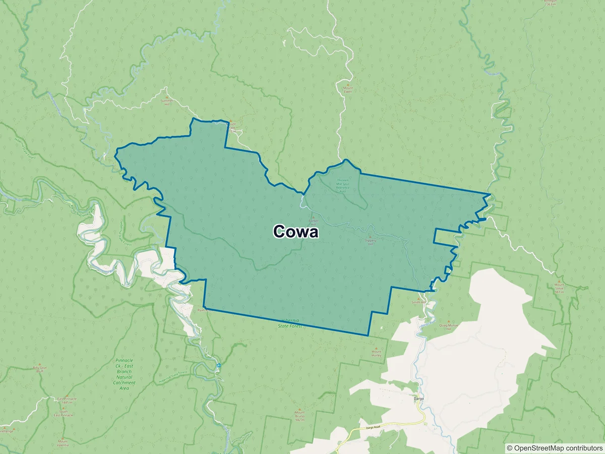 Map of Cowa, VIC, Australia