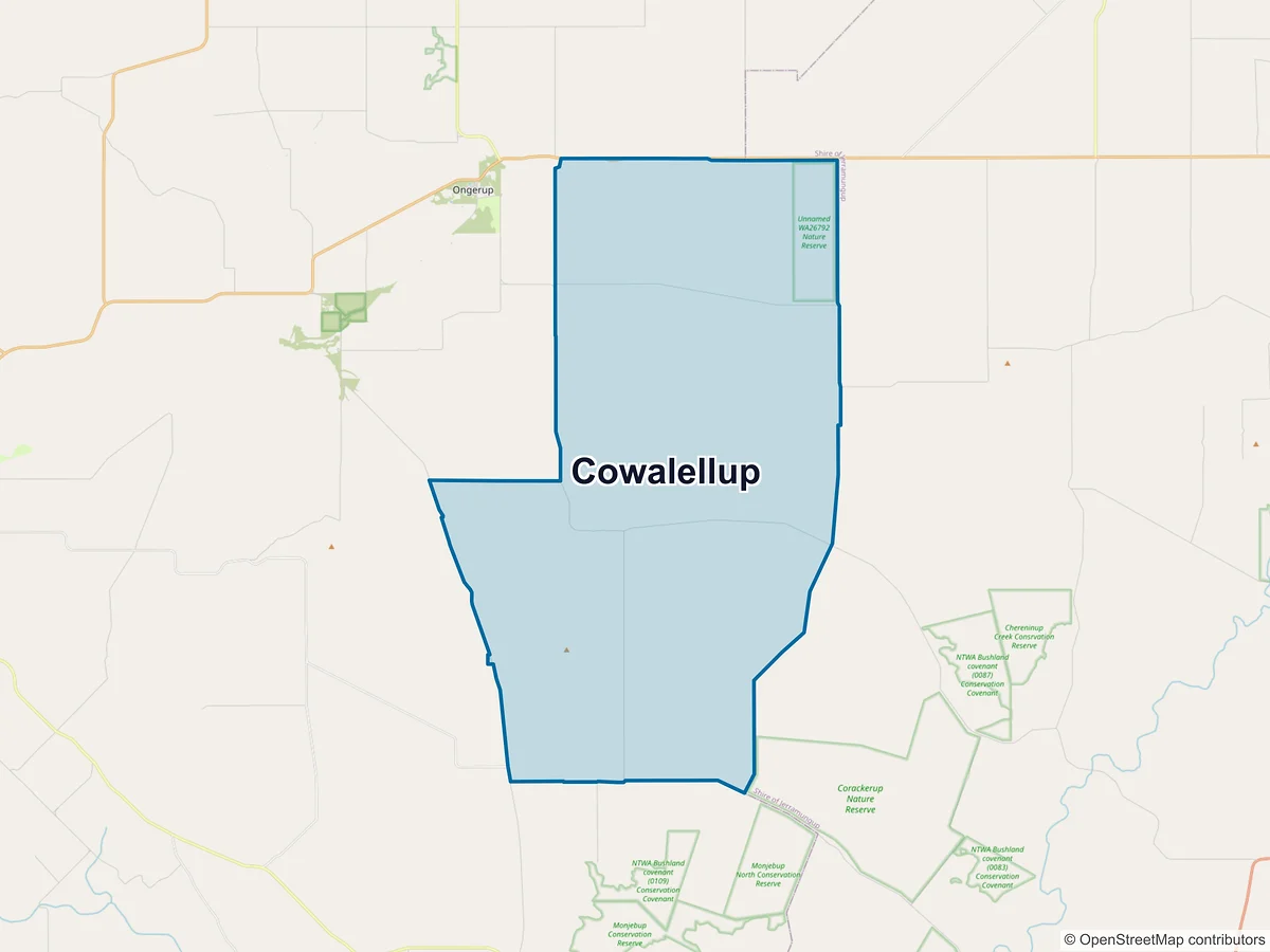 Map of Cowalellup, WA, Australia