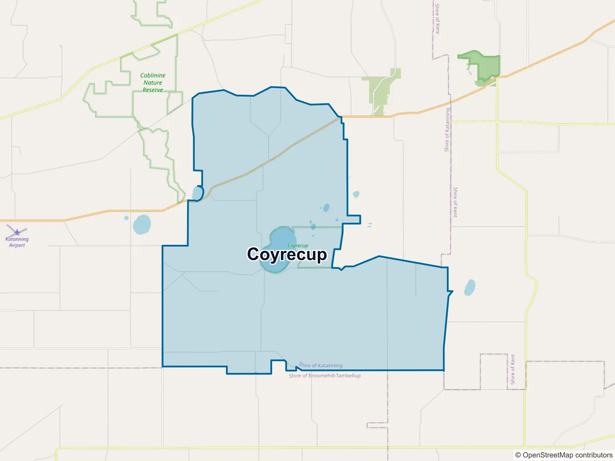 Map of Coyrecup, WA, Australia