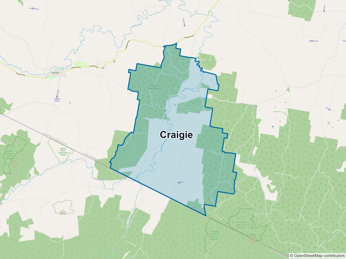 Map of Craigie, NSW, Australia