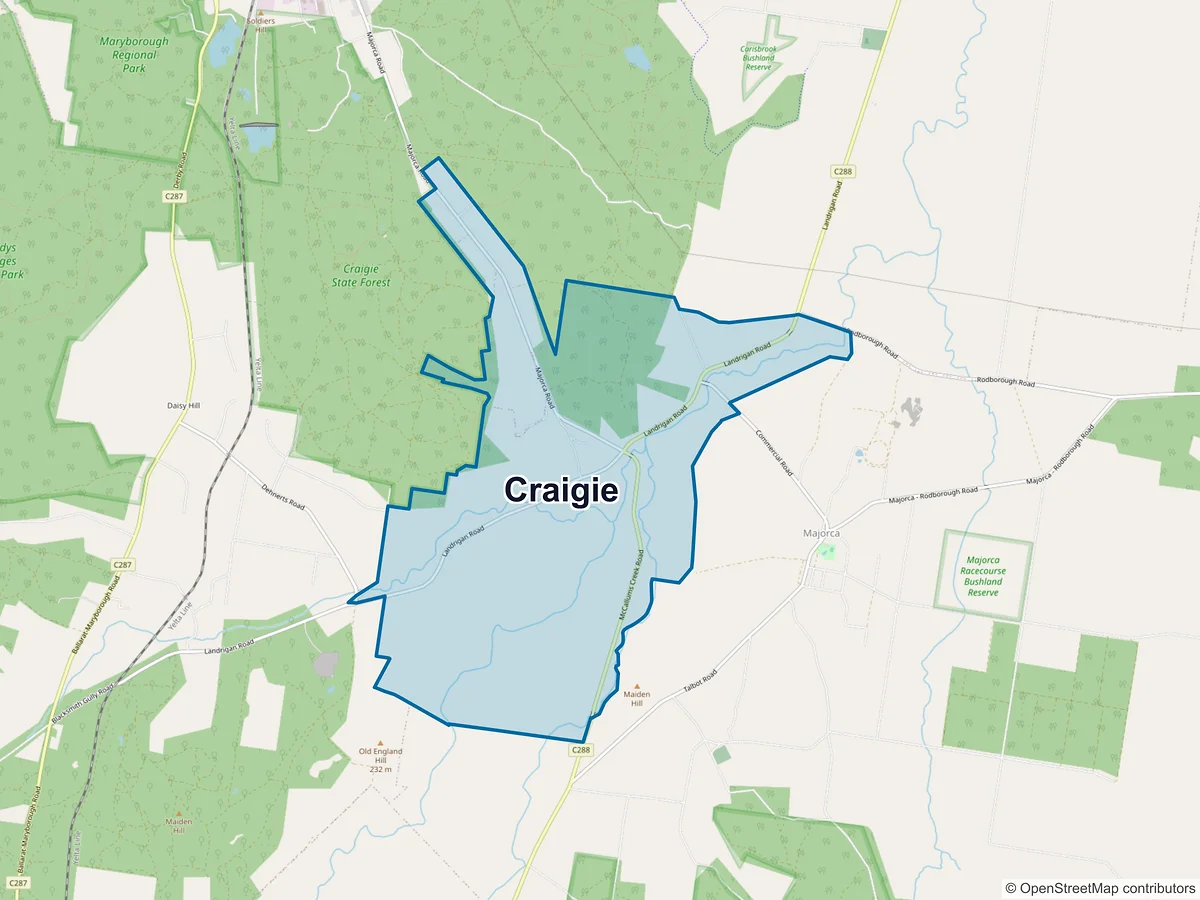 Map of Craigie, VIC, Australia