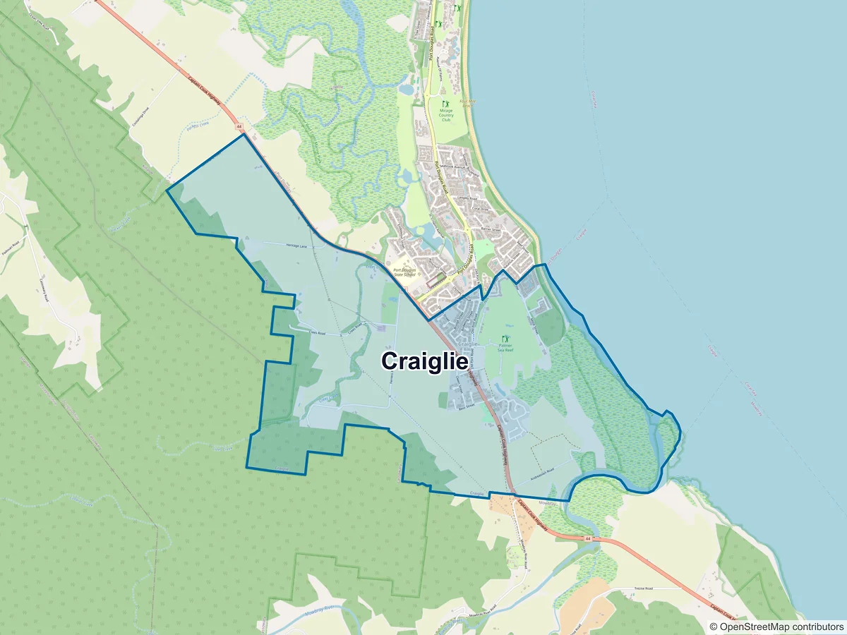 Map of Craiglie, QLD, Australia
