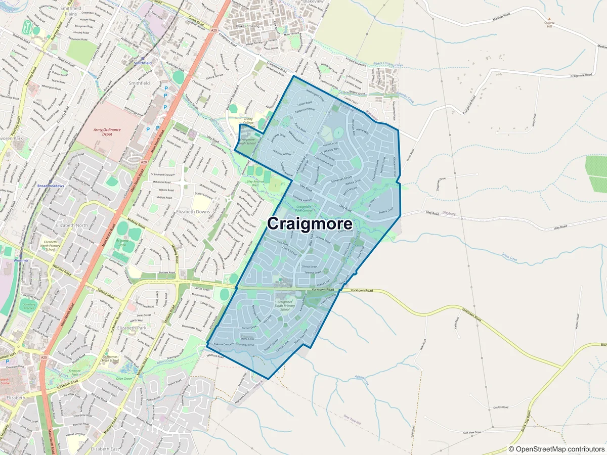 Map of Craigmore, SA, Australia