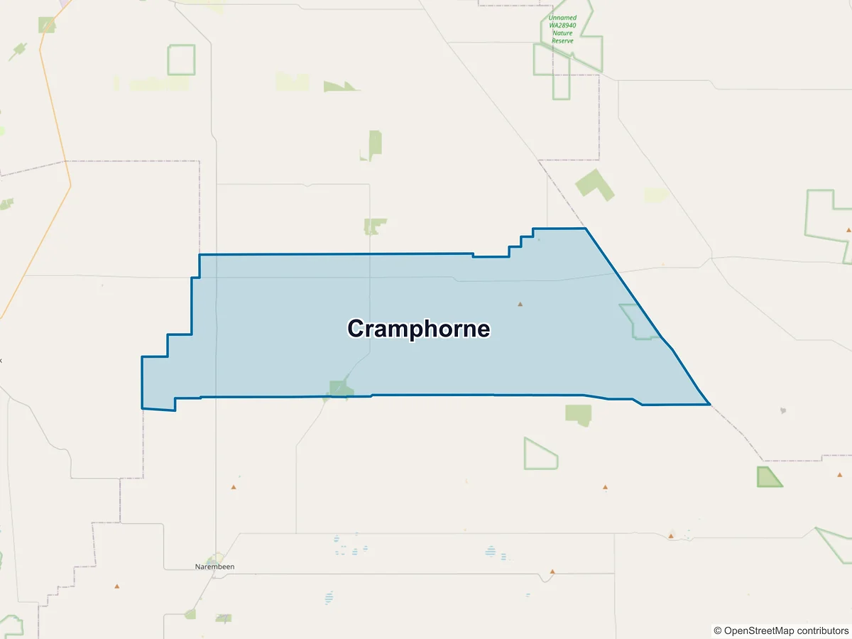 Map of Cramphorne, WA, Australia