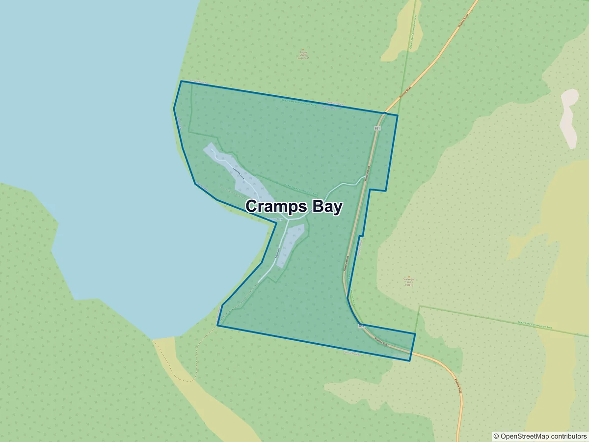Map of Cramps Bay, TAS, Australia