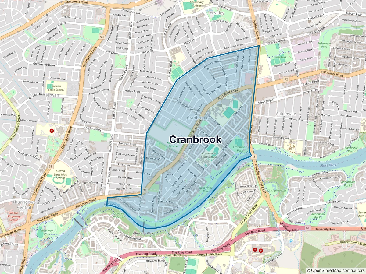 Map of Cranbrook, QLD, Australia