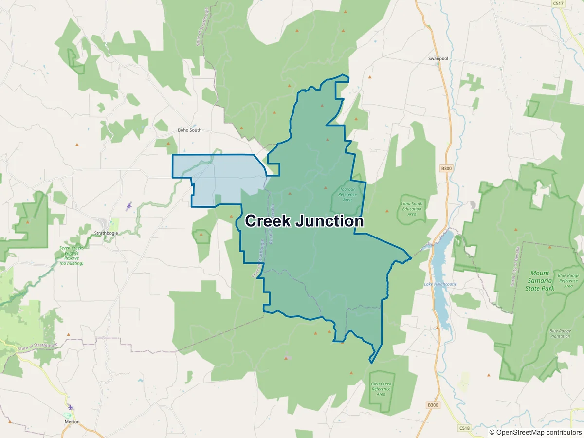 Map of Creek Junction, VIC, Australia