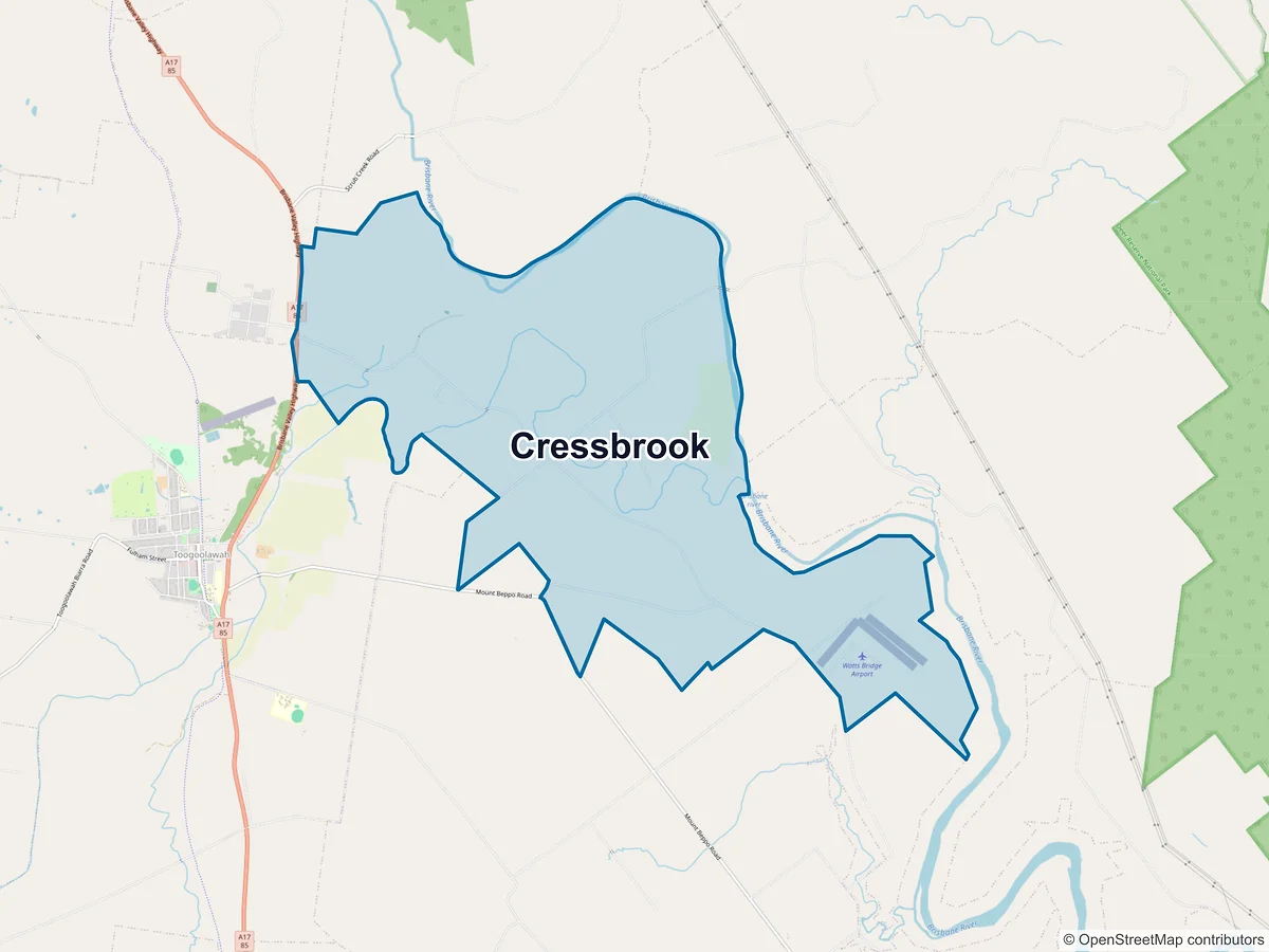Map of Cressbrook, QLD, Australia