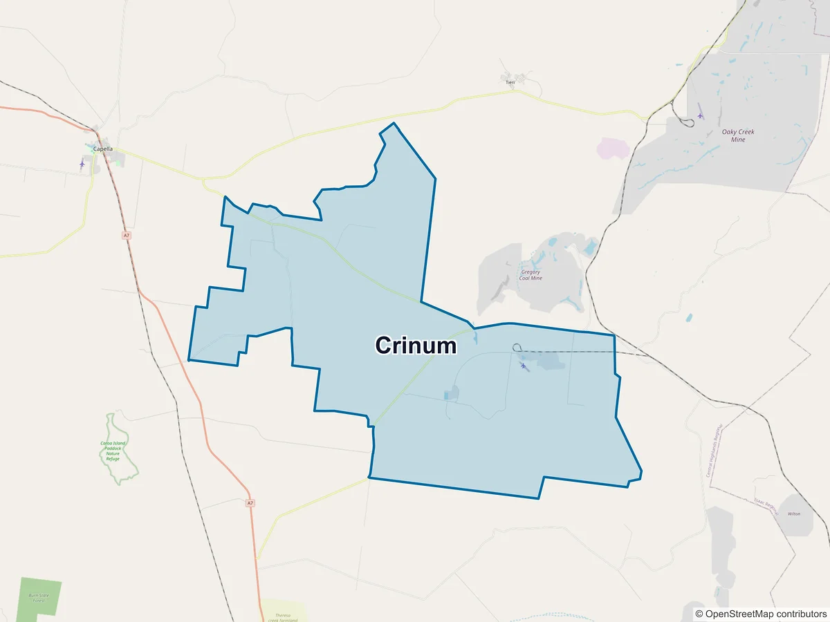 Map of Crinum, QLD, Australia