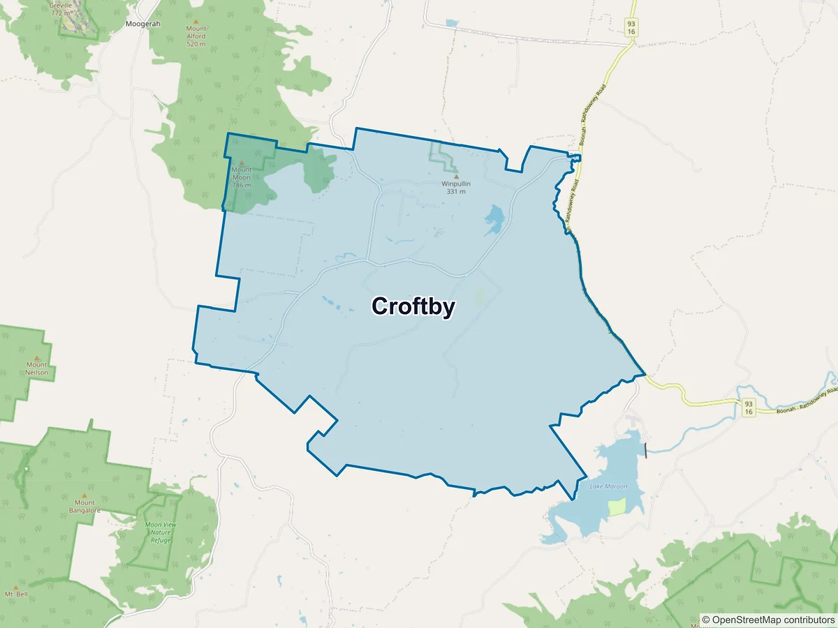 Map of Croftby, QLD, Australia