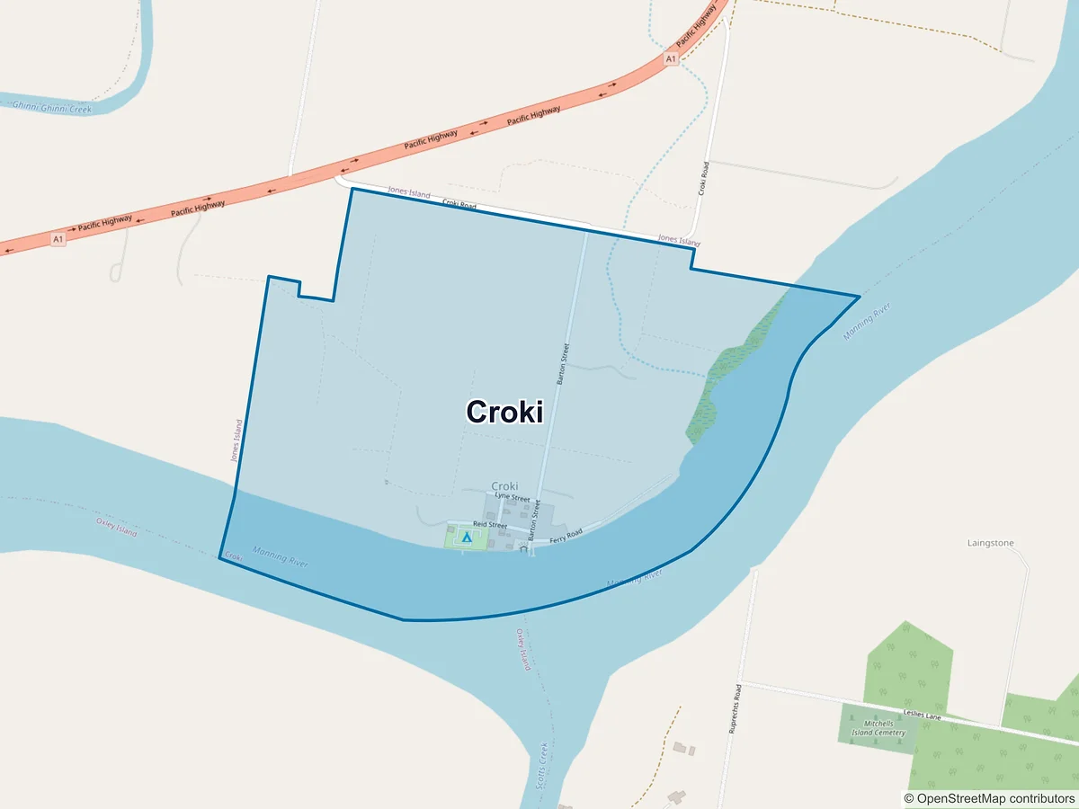 Map of Croki, NSW, Australia