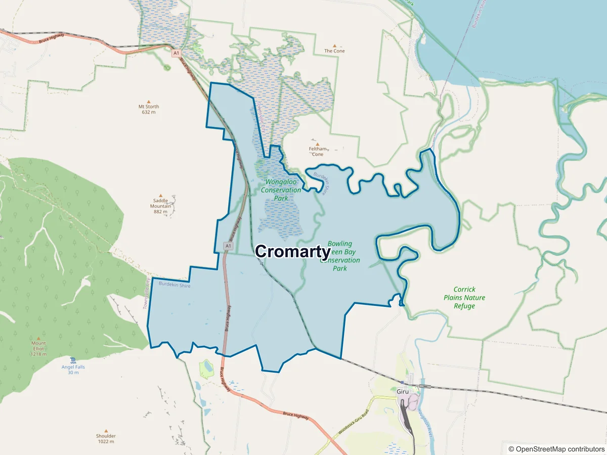 Map of Cromarty, QLD, Australia