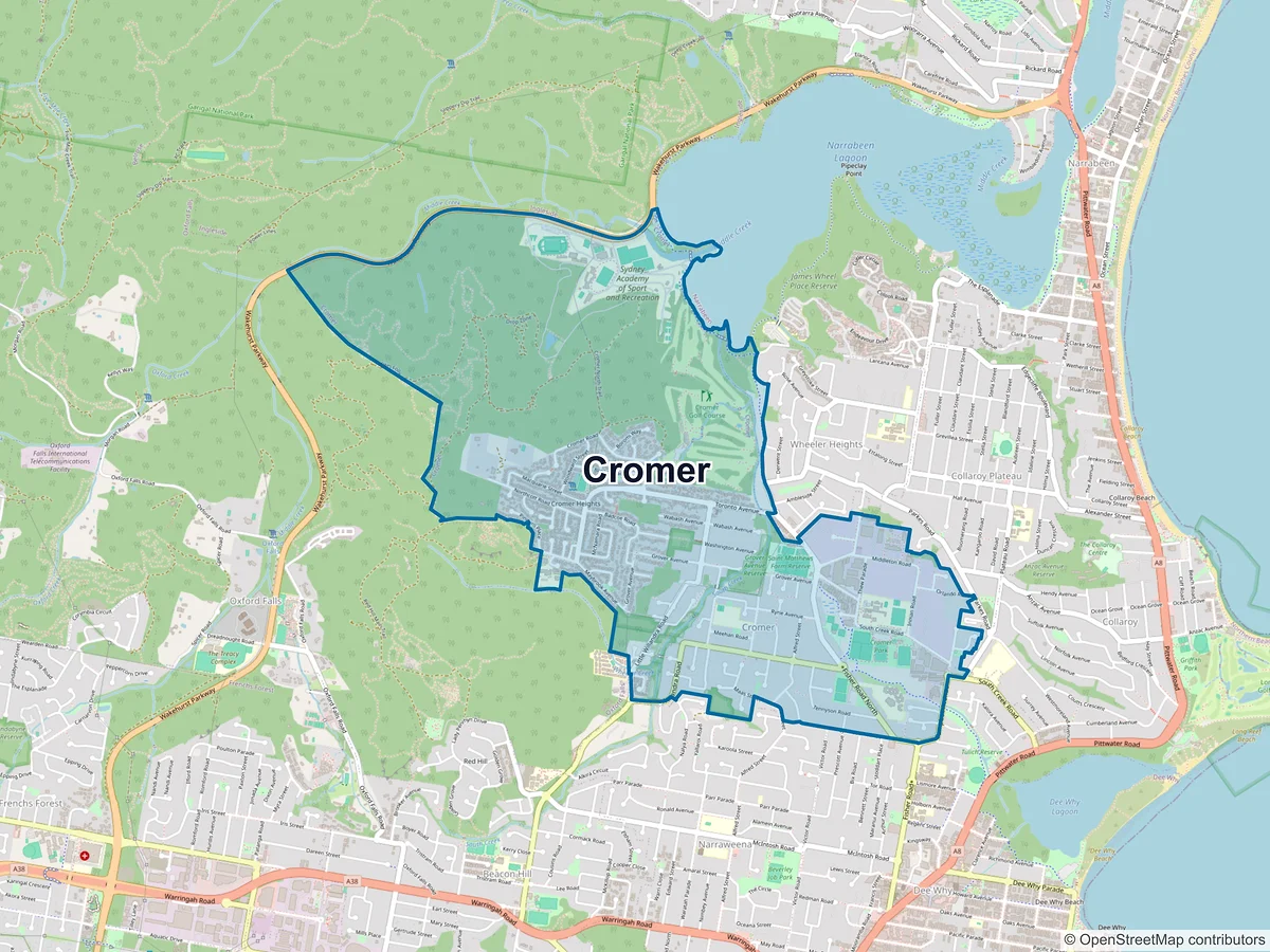 Map of Cromer, NSW, Australia