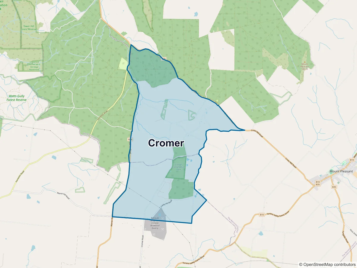 Map of Cromer, SA, Australia