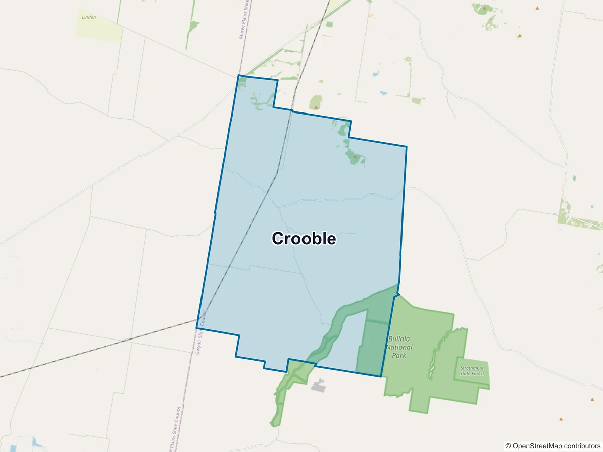 Map of Crooble, NSW, Australia