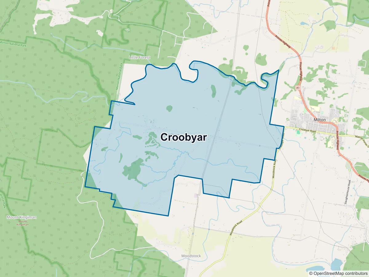 Map of Croobyar, NSW, Australia