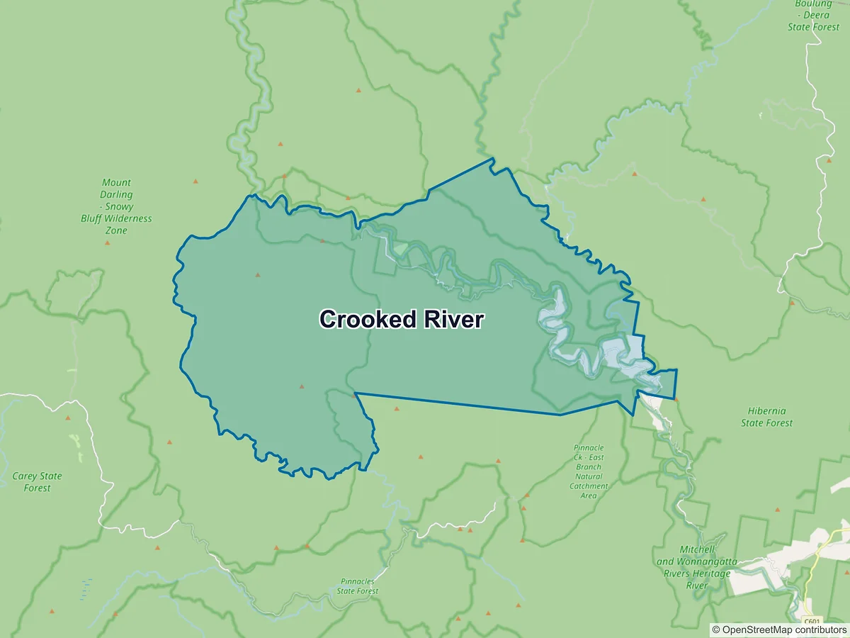 Map of Crooked River, VIC, Australia