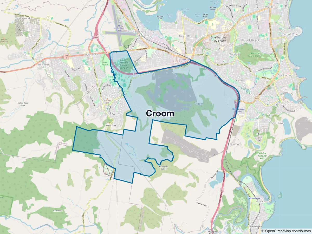 Map of Croom, NSW, Australia
