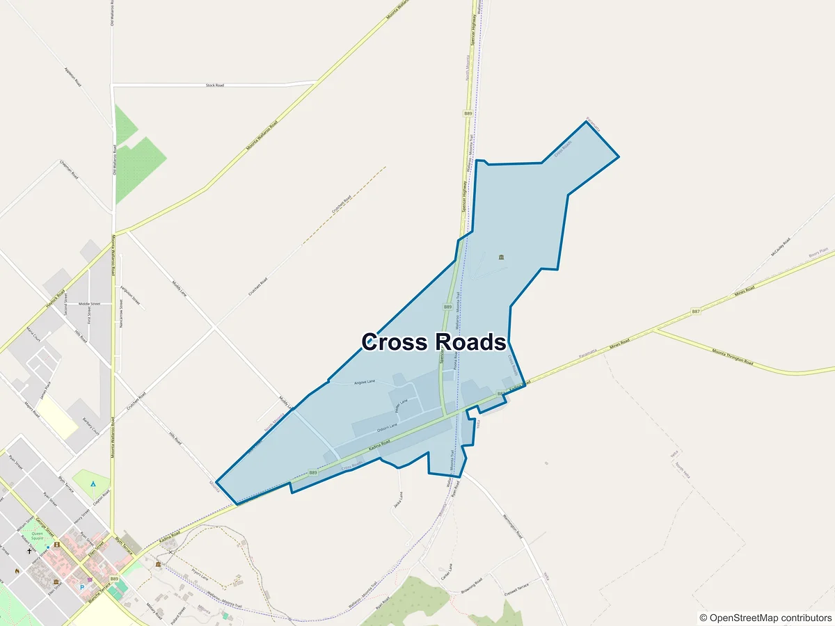 Map of Cross Roads, SA, Australia